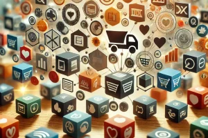 DALL·E 2024-12-02 21.59.03 - A realistic photograph-style image representing the concept of 'order collection.' The image features a dynamic composition with several brand logos f